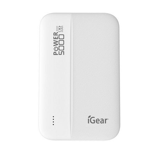 Power Bank 5000mAh Dual USB White