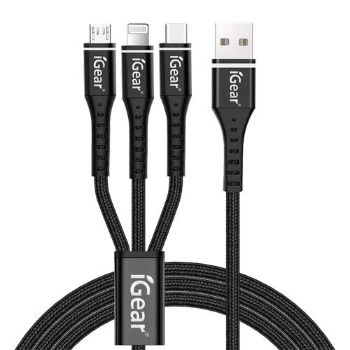 Cable Chg/Sync 3 in1H/D iPhone/Type-C/Micro