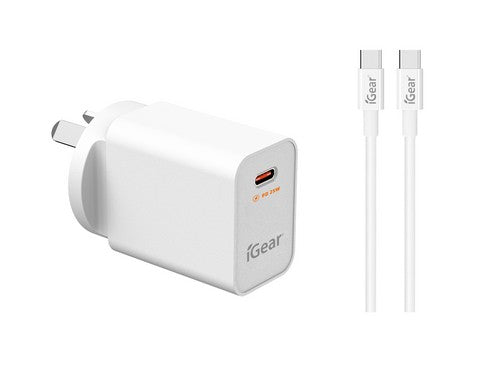 Charger 240V PD25W Type C with PD Type C to Type C Cable