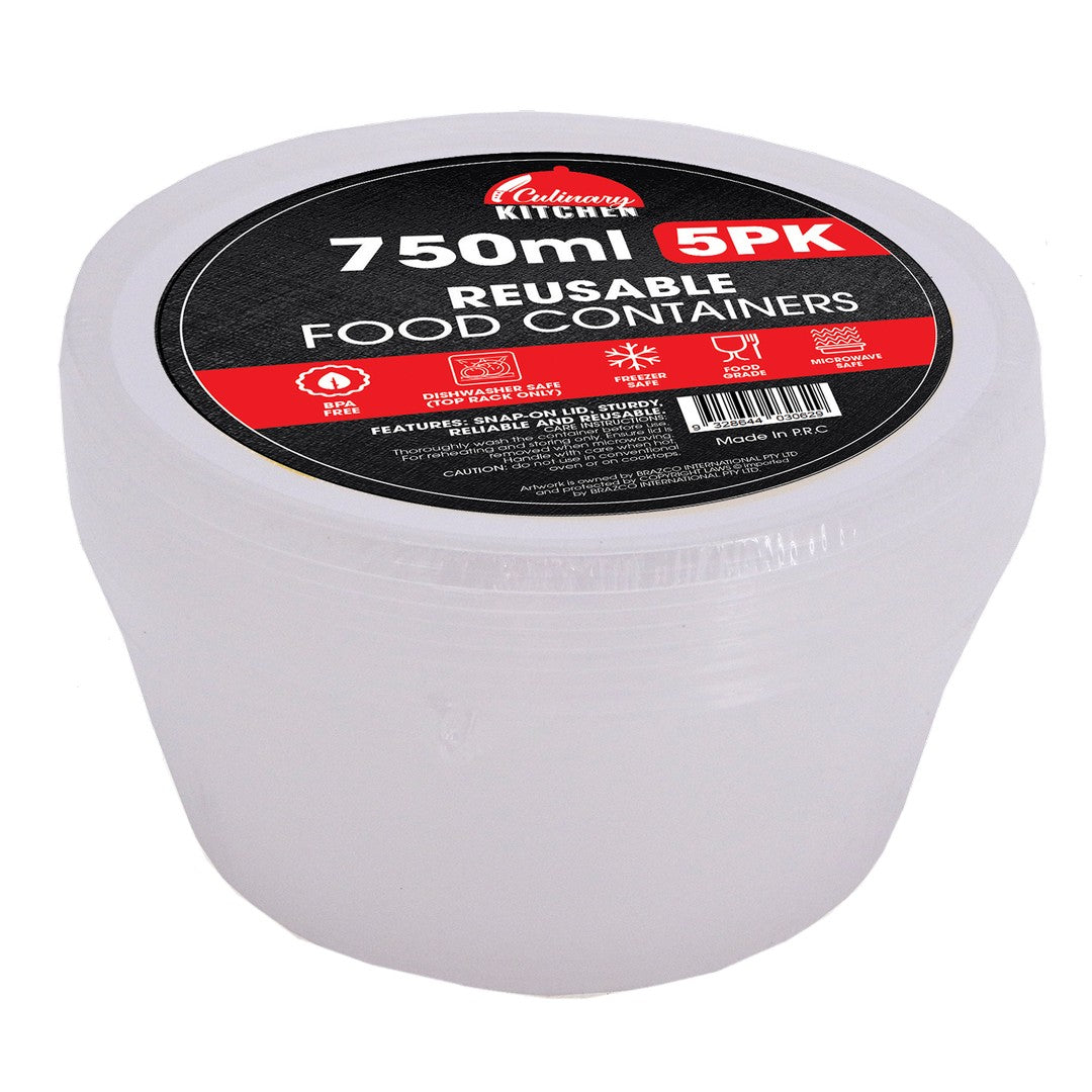 Reusable Rnd 750mL Pack 5 product photo - Price Busters Variety
