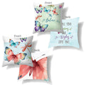 Cushion with Butterfly & D'Fly 2 Assorted – 45 × 45cm