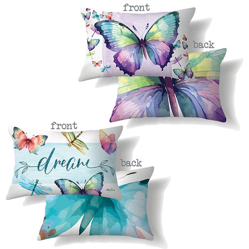 Cushion with Butterfly & D'Fly – 30 × 50cm