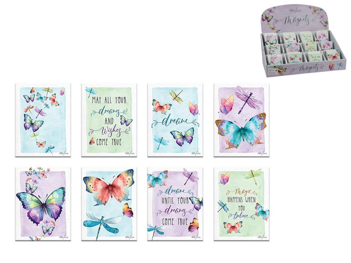Butterfly & Dragonfly Magnet 8 Assorted – 6 × 8cm