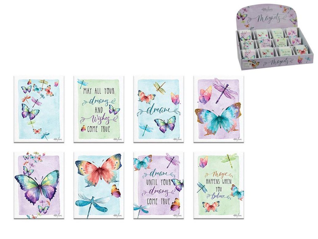 Butterfly & Dragonfly Magnet 8 Assorted – 6 × 8cm