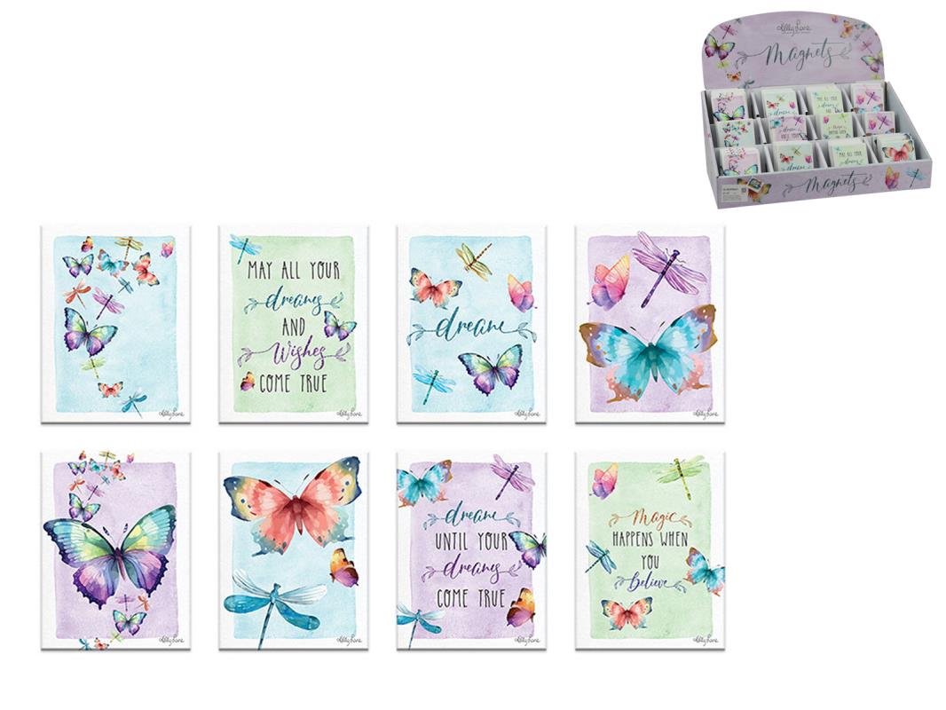 Butterfly & Dragonfly Magnet 8 Assorted – 6 × 8cm