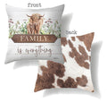 Cushion with Highland Cow Design by Kelly Lane – 45 × 45cm