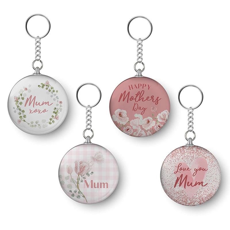 Glass Mum Photo Keyrings KL – 3.5cm
