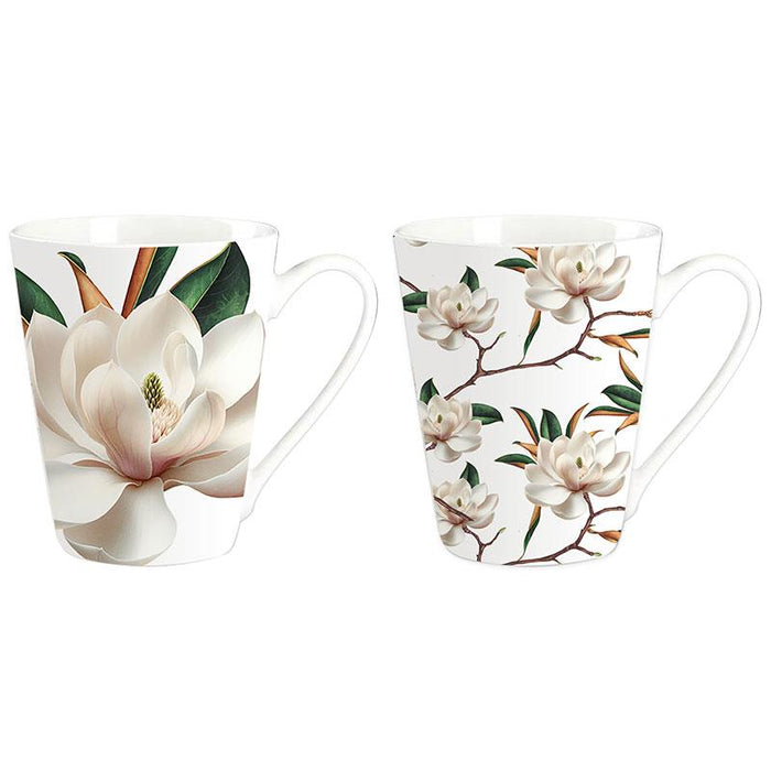 Mug with Magnolia Design 2 Assorted