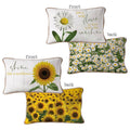 Sunflower & Daisy Cushion – 30 × 50cm