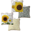 Sunflower & Daisy Cushion 2 ass – 45 × 45cm