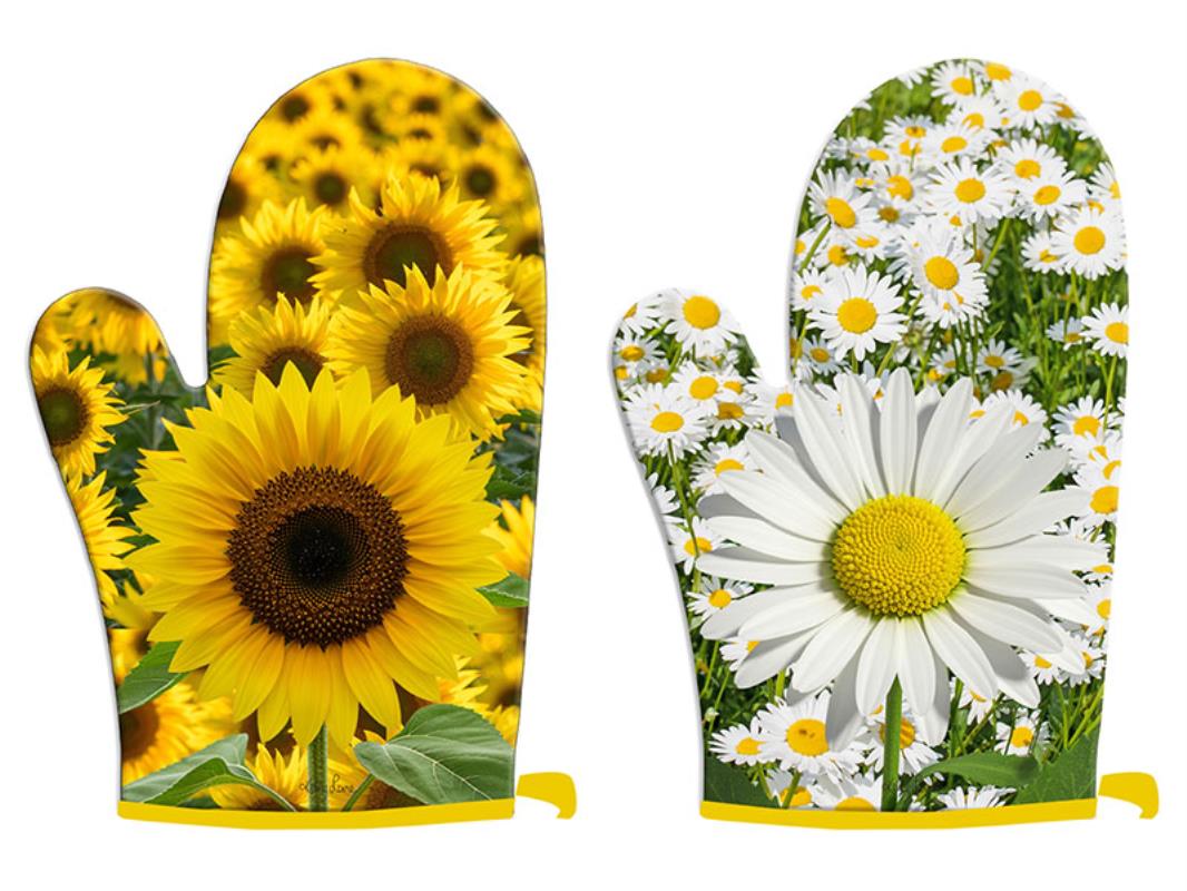Set of 2 Sunflower/Daisy Oven Mi – 18 × 28cm
