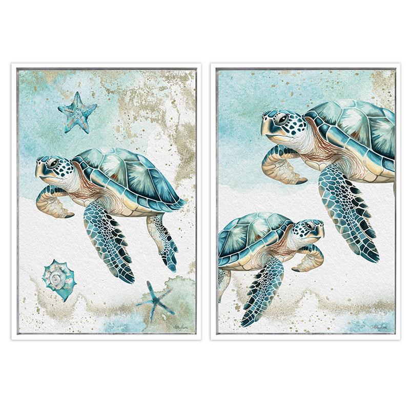 Turtle Framed Painting – 60 × 90cm