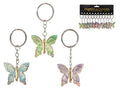 Colourful Butterfly with Glitter Key Ring