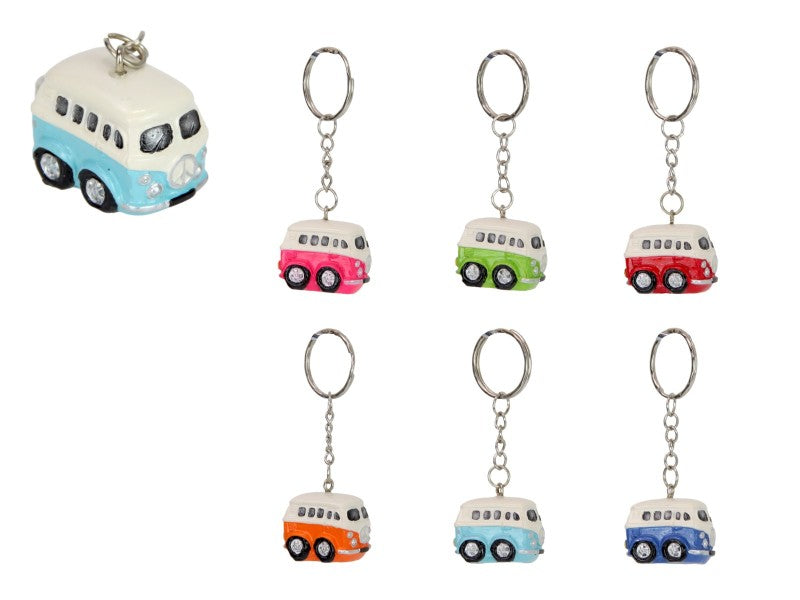 Campervan Key Ring 6 Assorted