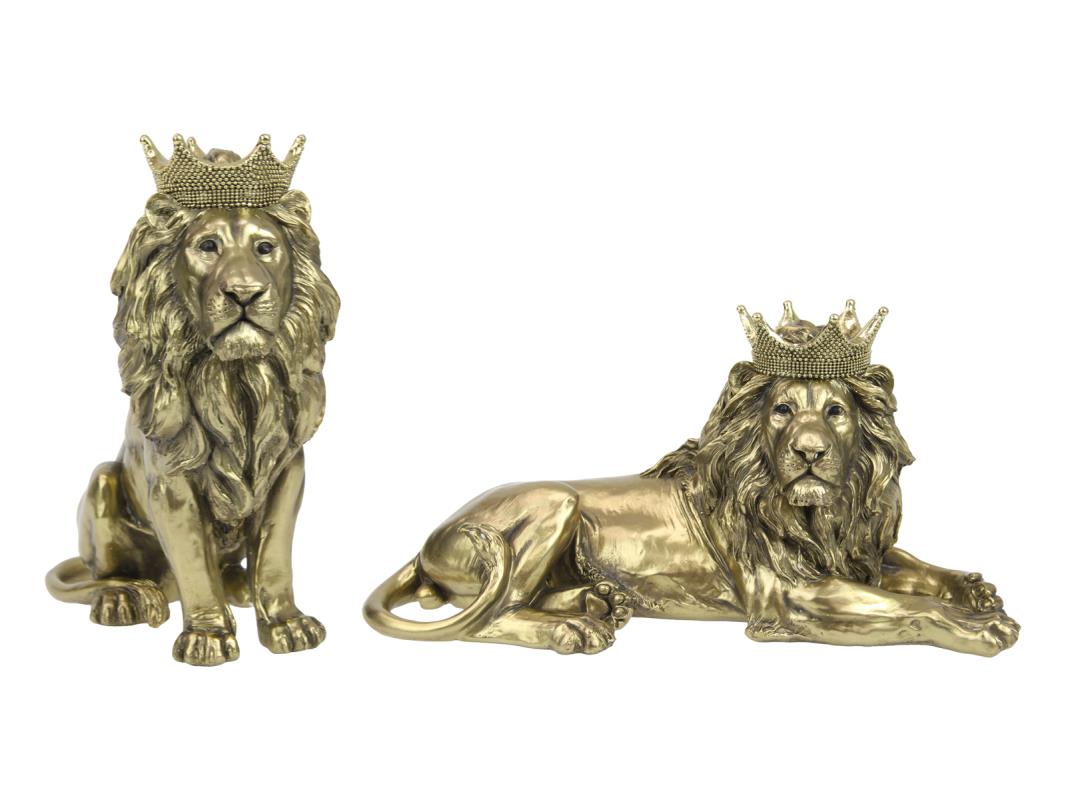33/Gold Lion King With Crown – 24cm
