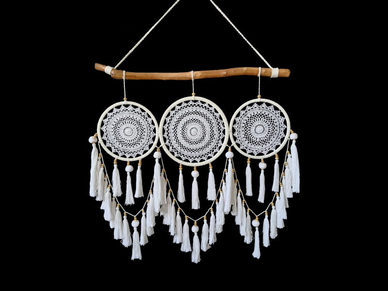 Driftwood Triple Macrame Dream Cat. – 85cm