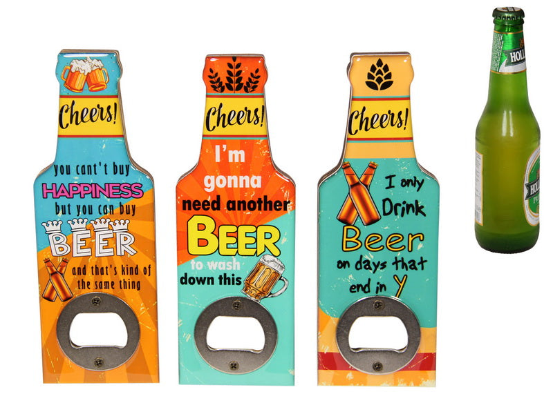 Beer Magnet/Bottle Opener 3 Assorted – 16cm