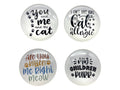 Round Glass Cat Magnet 4 Assorted – 5cm
