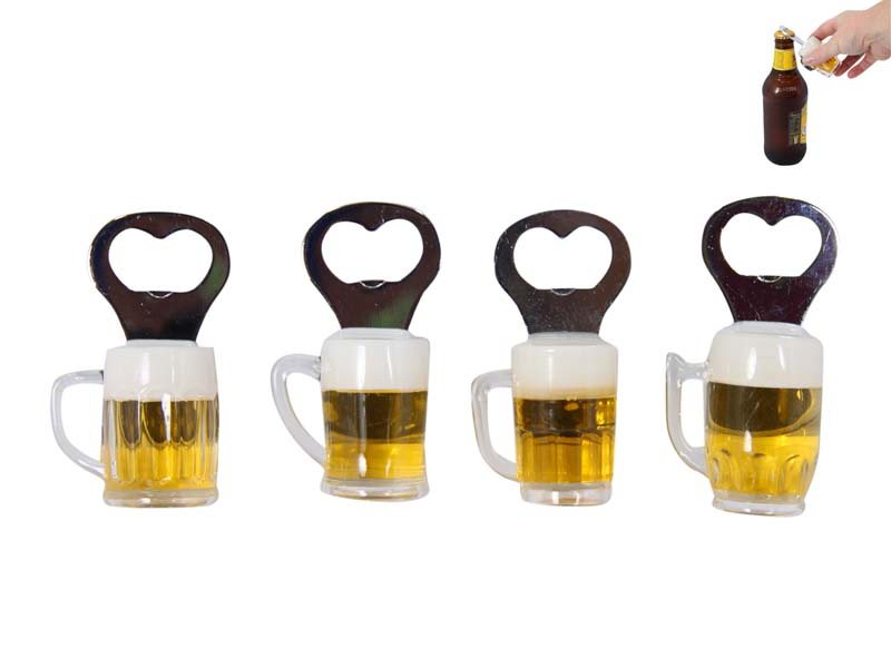 Acrylic Mug Magnet with Opener 4 Assorted