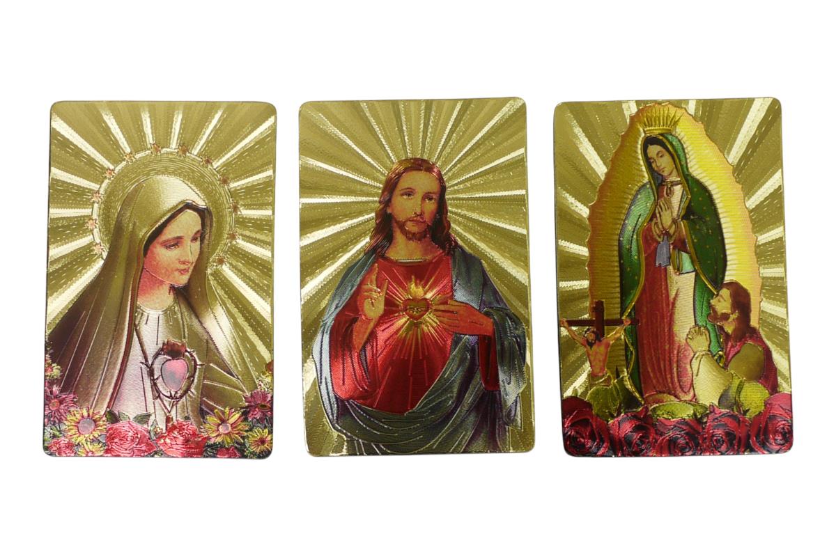 8x5.5cm Religious Magnet Wgold Holograph