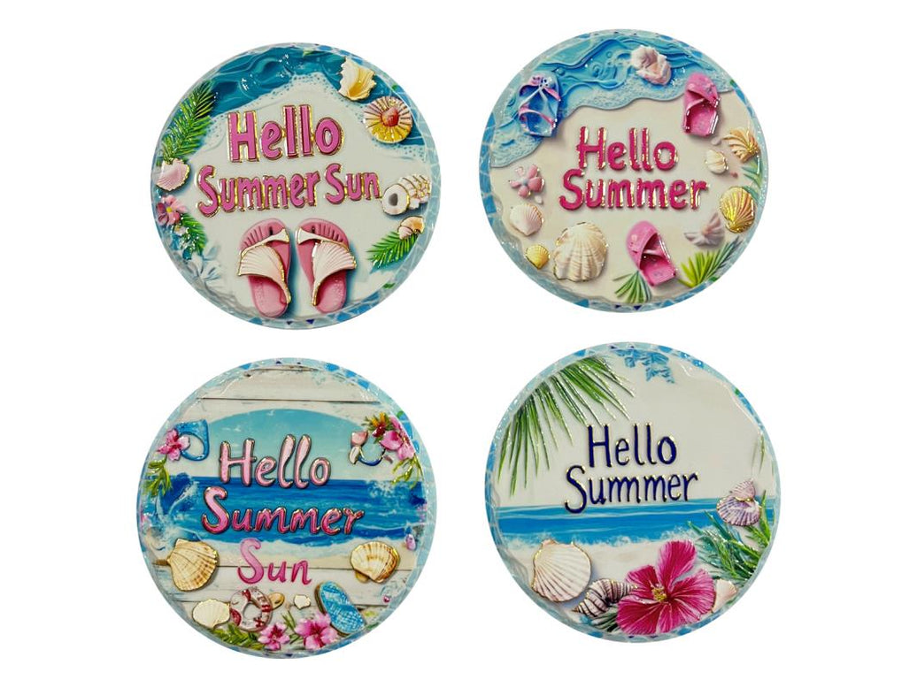 Hello Summer Sun Magnet 4 Assorted
