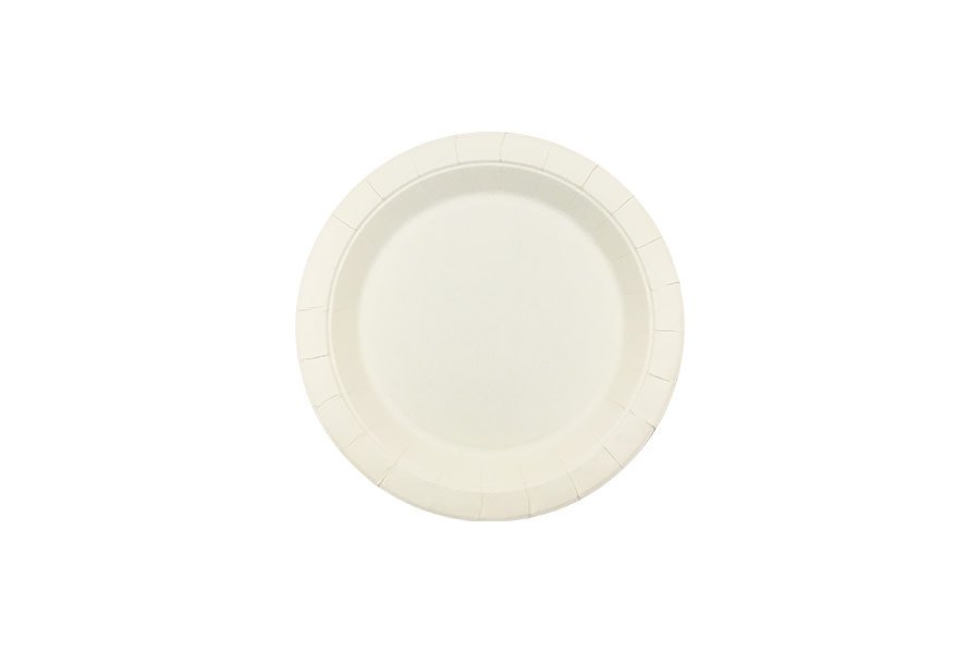 FSC Round White Paper Plate - 180mm - 15 Pack