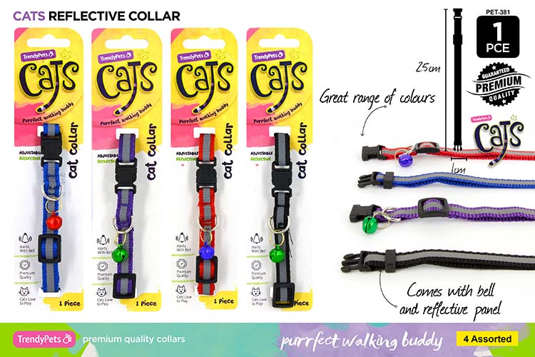 1 Piece Reflect Pet Collar Adjust with Bell 4