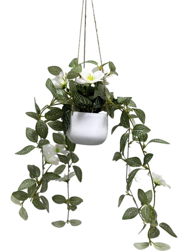 Hanging White Flower Plant – 70cm