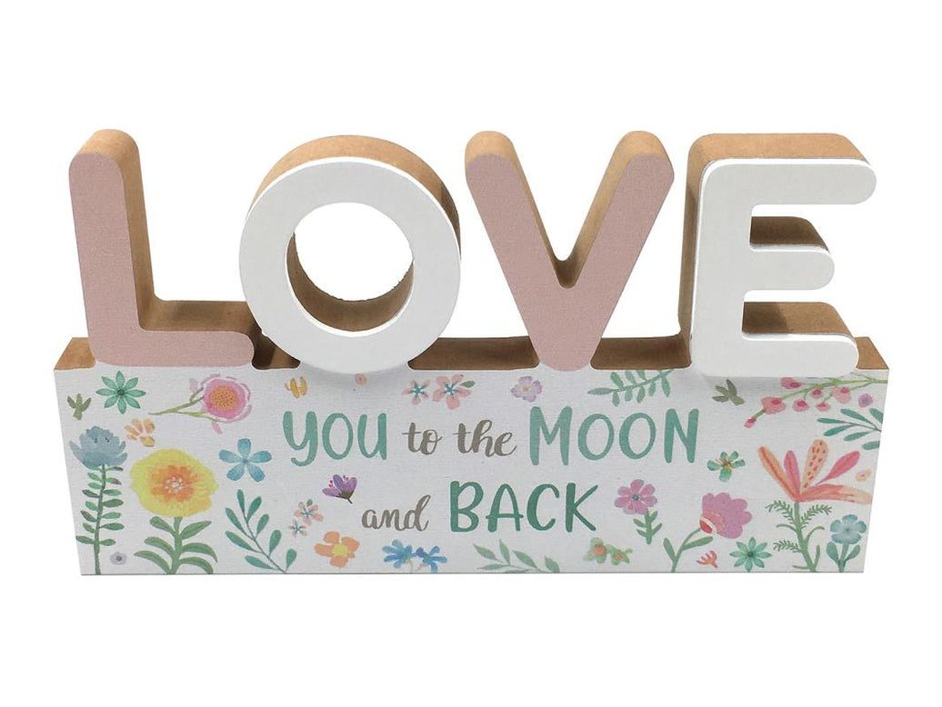 Love You To The Moon And Back – 20 × 11cm