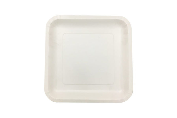 FSC Square White Paper Plate - 230mm - 15 Pack