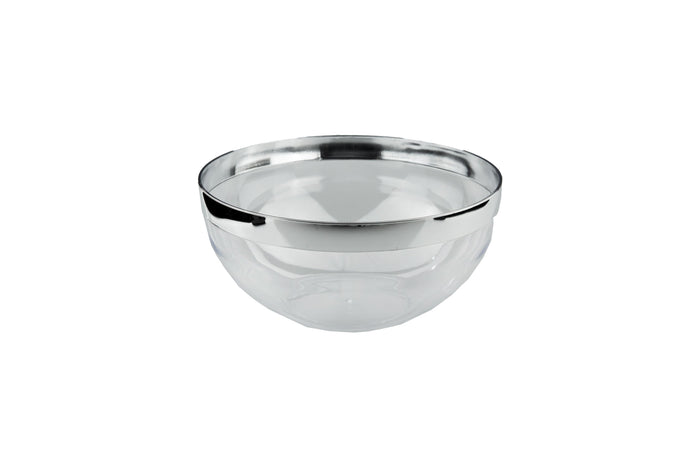 Heavy Duty Salad Bowl with Silver Rim - 240mm