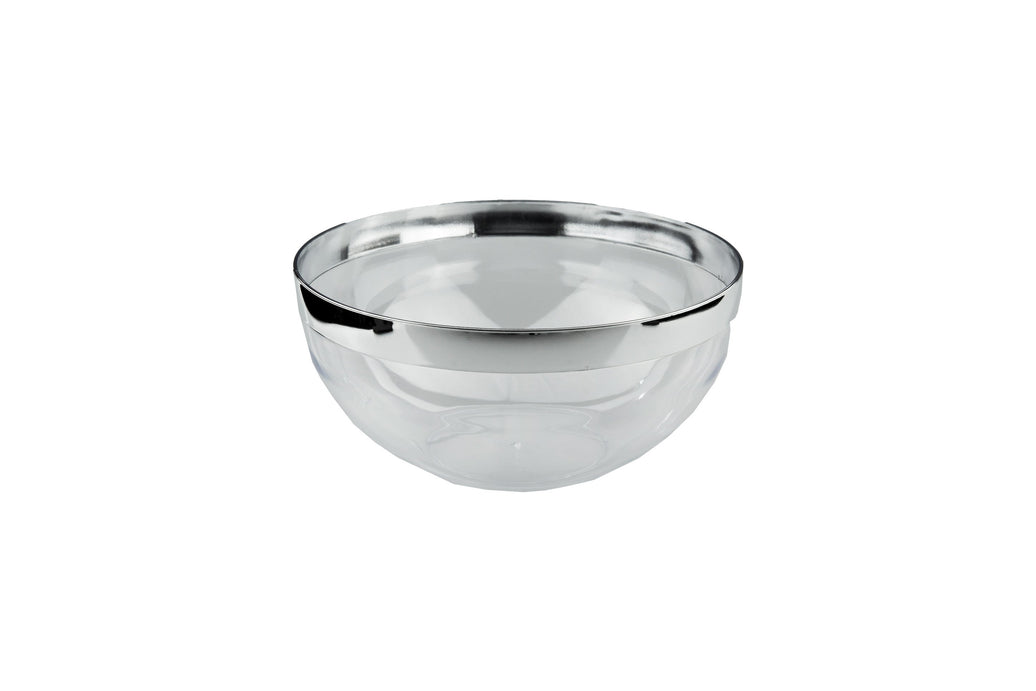 Heavy Duty Salad Bowl with Silver Rim - 240mm