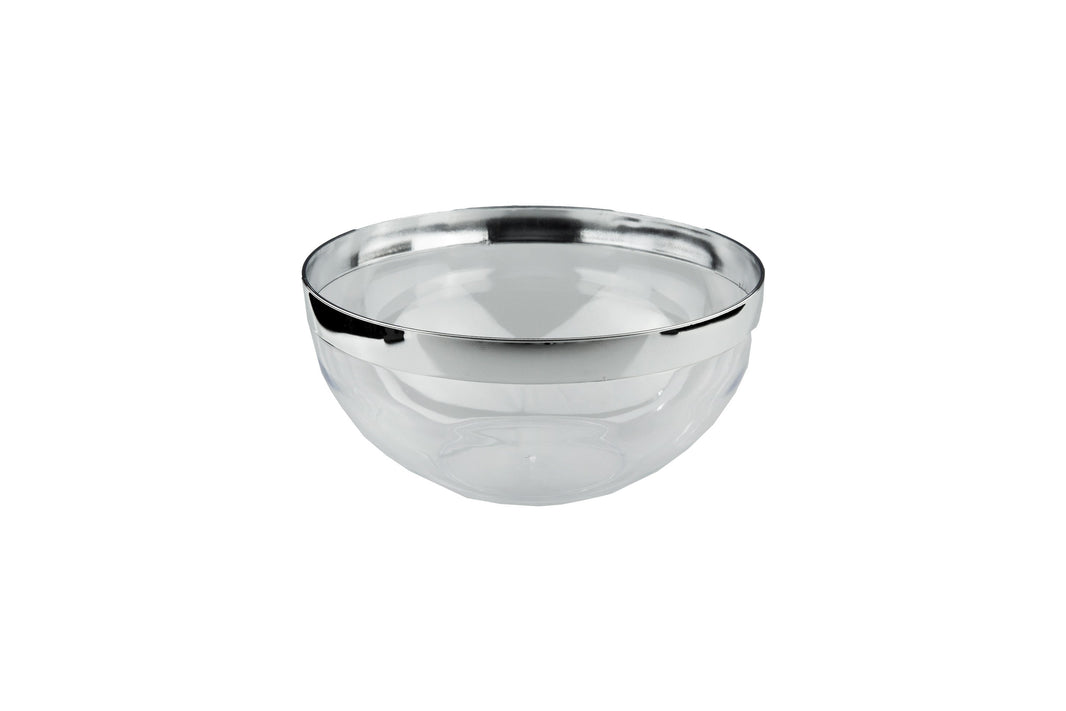 Heavy Duty Salad Bowl with Silver Rim - 240mm