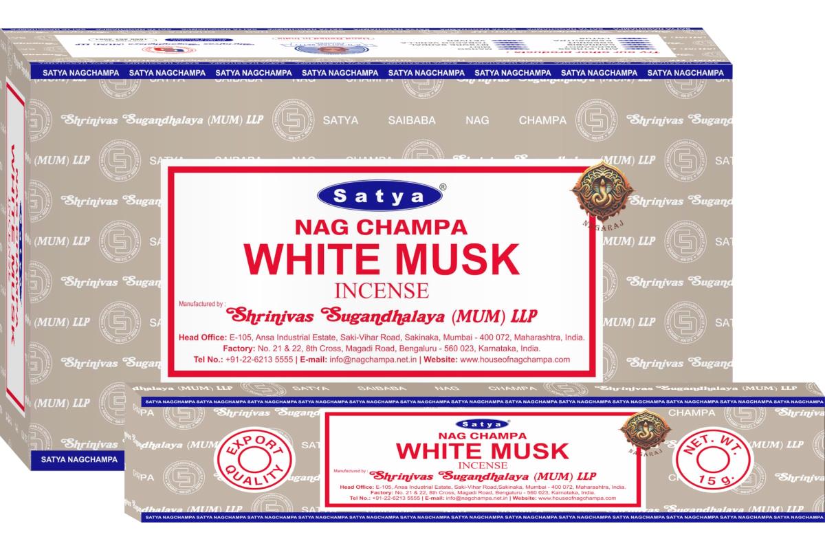 Satya White Musk Incense – 15 Grams