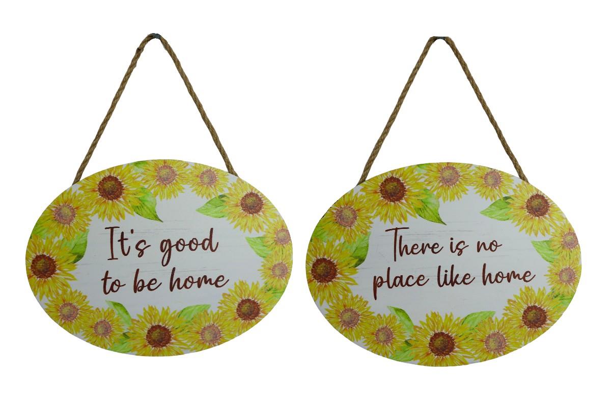 Hanging Sunflower MDF Plaque – 20 × 15cm