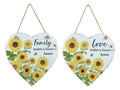 Hanging Slate Plaque with Sunflower De – 20cm