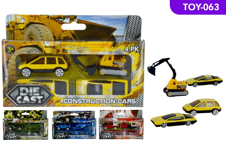 4 Piece Car and Truck Sets