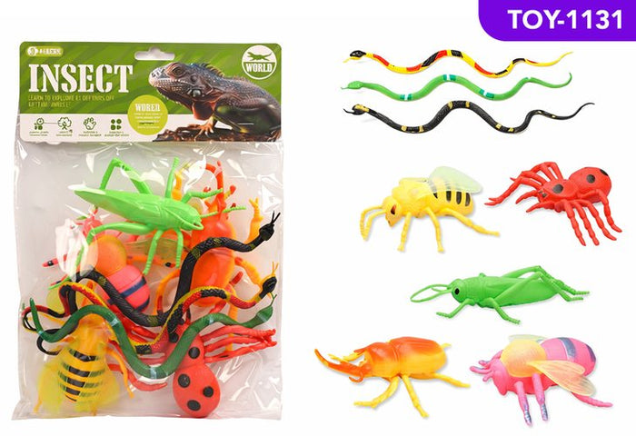 8 Piece Insect World Assorted. Insects
