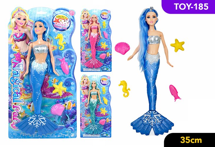 1 Piece Mermaid Doll (bendable) - 35 cm