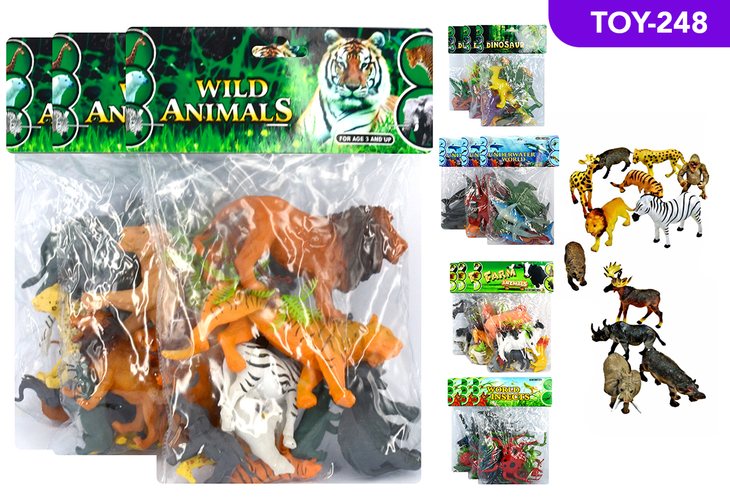 11 Piece Animals Farm Sea Jungle Dino Insects