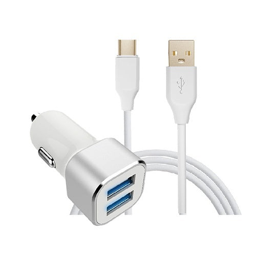Type - C USB Car Charger Kit 2 Amp - Price Busters Variety
