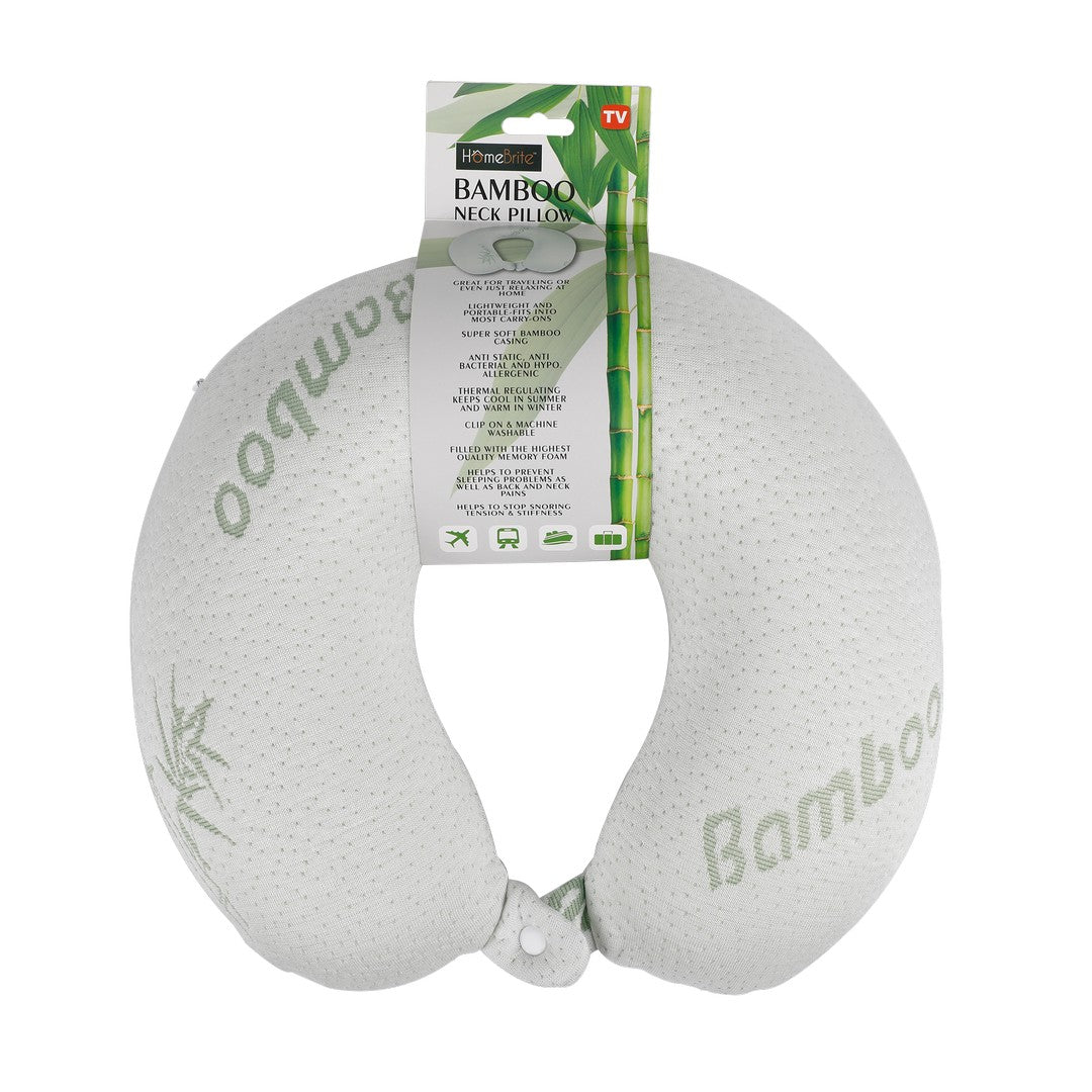 Bamboo Travel Neck Pillow product photo - Price Busters Variety