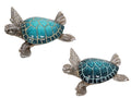 Blue Turtle with Silver Body – 13cm