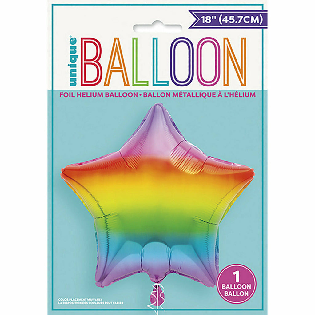 Gradient Rainbow Star 18" Foil Pkg