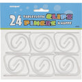 24 Clear Tablecover Clips