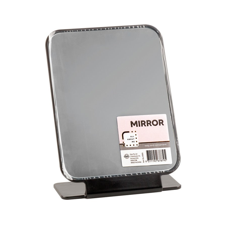 Mirror Rectangle with Stand 18.5x14.5x6.5cm 195gr Black - Homeware product at Price Busters Variety
