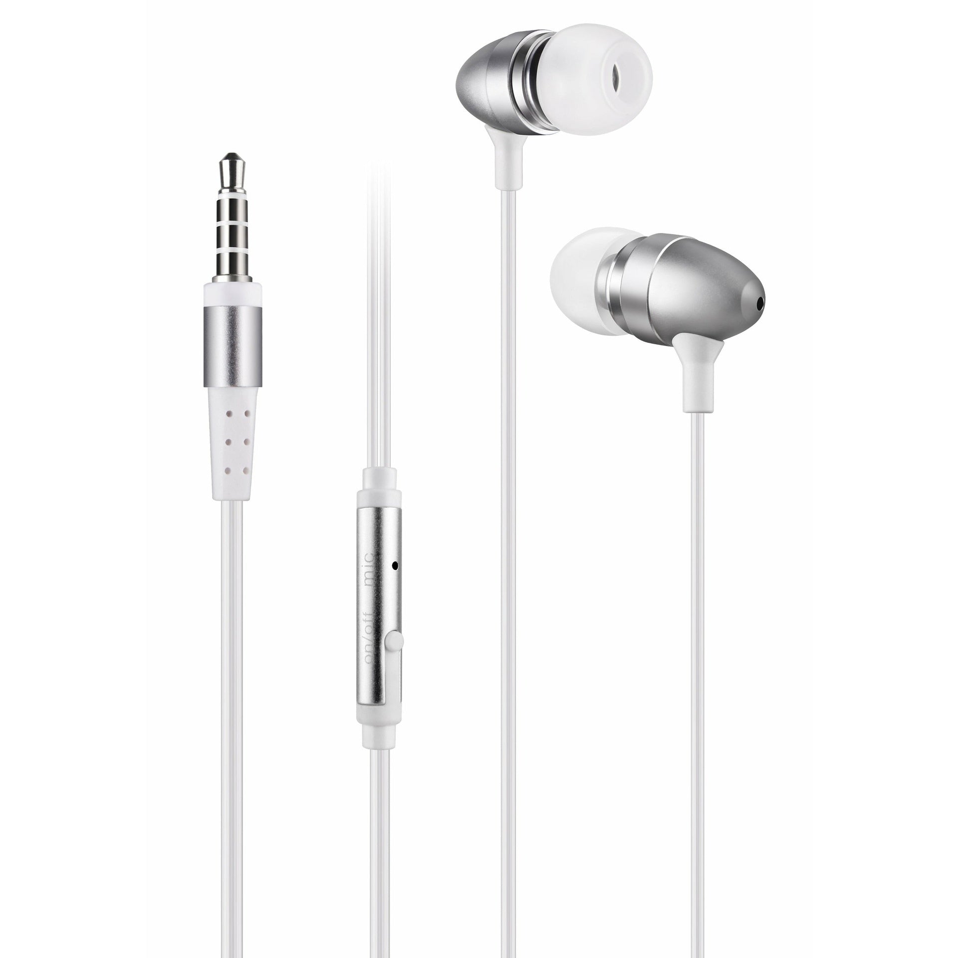 Igear Earphone with Mic - Metallic Silver