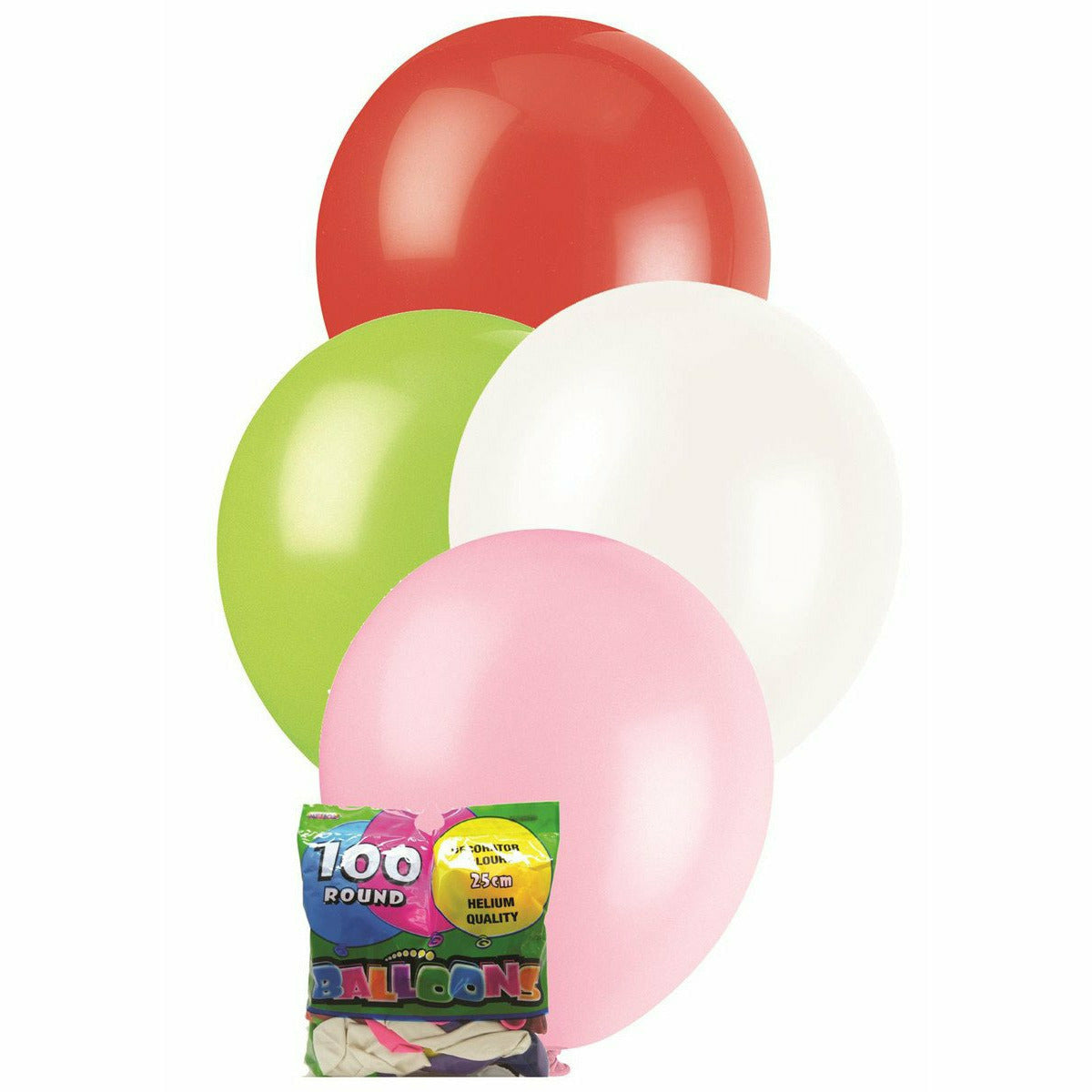 100 X 25Cm Deco Balloons - Asst