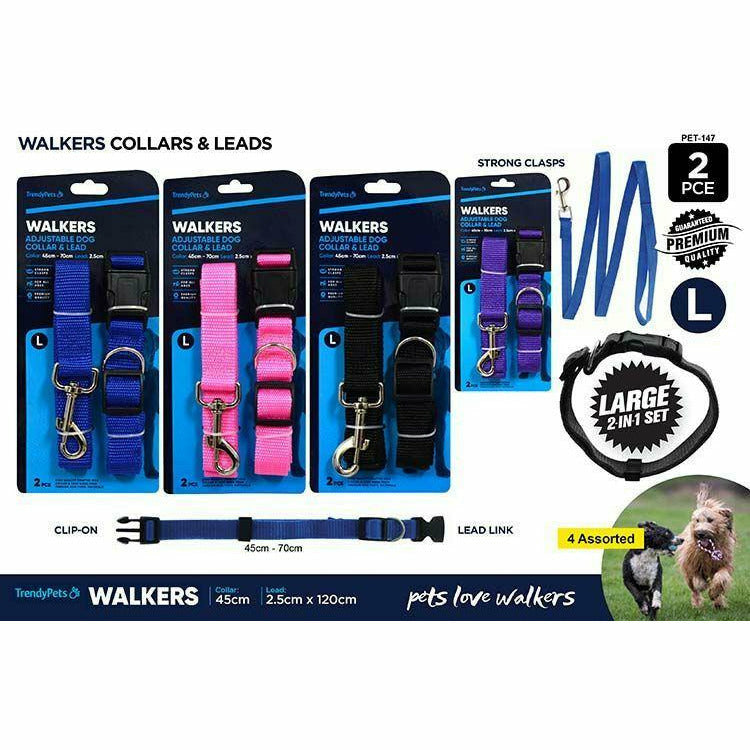 2pce Material Lead&Collar-70cm/1.2M-L