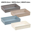 Plastic Basket A4 Fabric Pattern 32 x 23 x 6.5cm product photo - Price Busters Variety